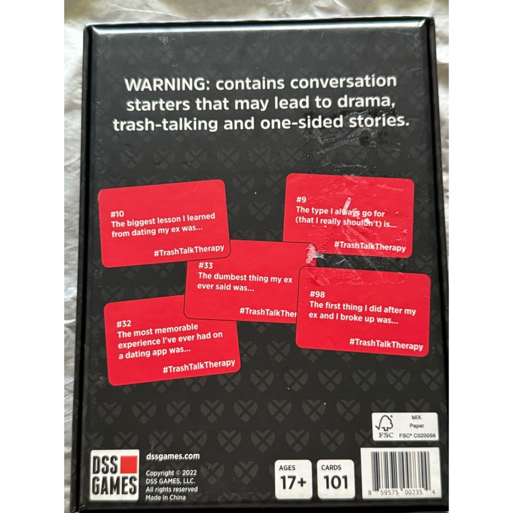My Ex A Trash Talk Therapy Card Game - Picture 9 of 9